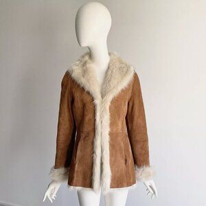 Ugg Vanesa 100% Toscana Sheepskin Tan & Cream Coat Small $2,950